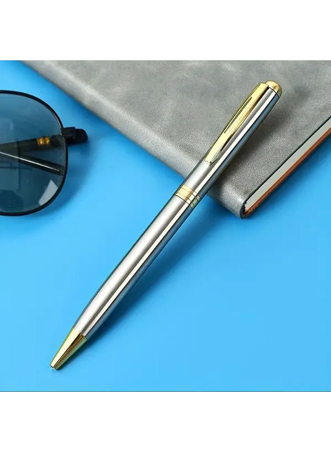 5 Pack Silvery Custom Creative Metal Ballpoint Pen with Inspirational Quotes for Business Home School - Image 5