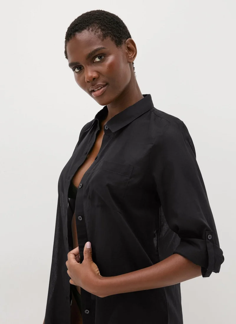 Matalan Black Beach Shirt