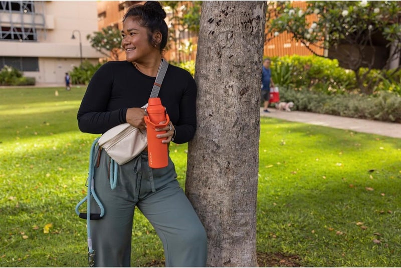 Stanley IceFlow Fast Flow Water Bottle 24 OZ | Angled Spout Lid | Lightweight & Leakproof for Travel & Gym | Insulated Stainless Steel | BPA-Free | Tigerlily - Image 5