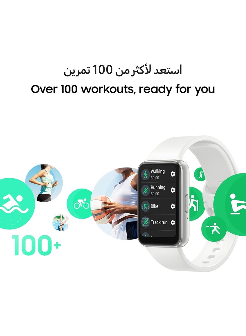 Galaxy Fit 3 Smartwatch Amoled Display, Accelerometer, Barometer, Gyro Sensor, Optical Heart Rate Sensor, Light Sensor white - Image 4