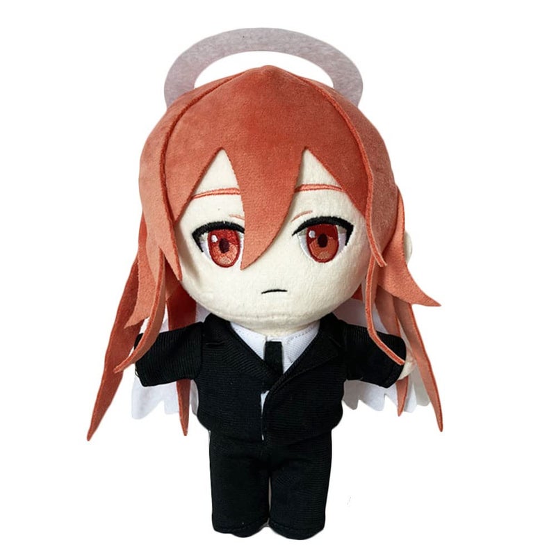 JCvCX Brown Hair Boy with White Halo Plush Toy Anime Figure Stuffed Plushies Soft Doll Pillow - Image 3