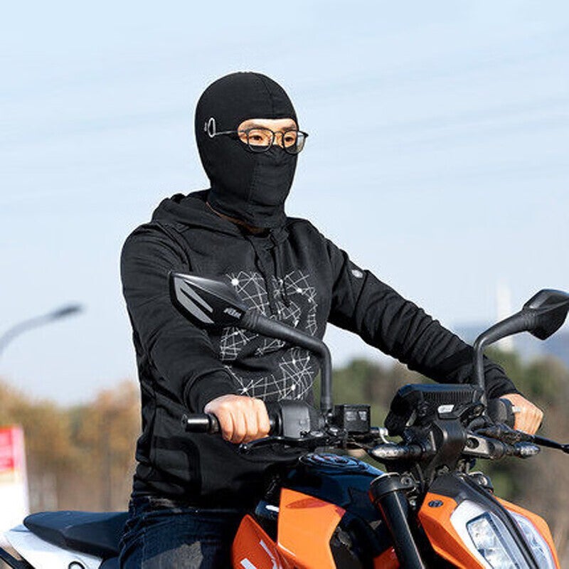 ROCKBROS , Autumn And Winter Warm Face Mask, Fleece Full-Face Motorcycle Balaclava, Outdoor Windproof Riding Neck Gaiter for Men And Women, Deep Black - Image 5