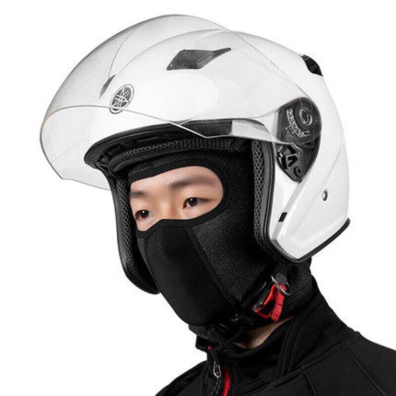 ROCKBROS , Autumn And Winter Warm Face Mask, Fleece Full-Face Motorcycle Balaclava, Outdoor Windproof Riding Neck Gaiter for Men And Women, Deep Black - Image 4