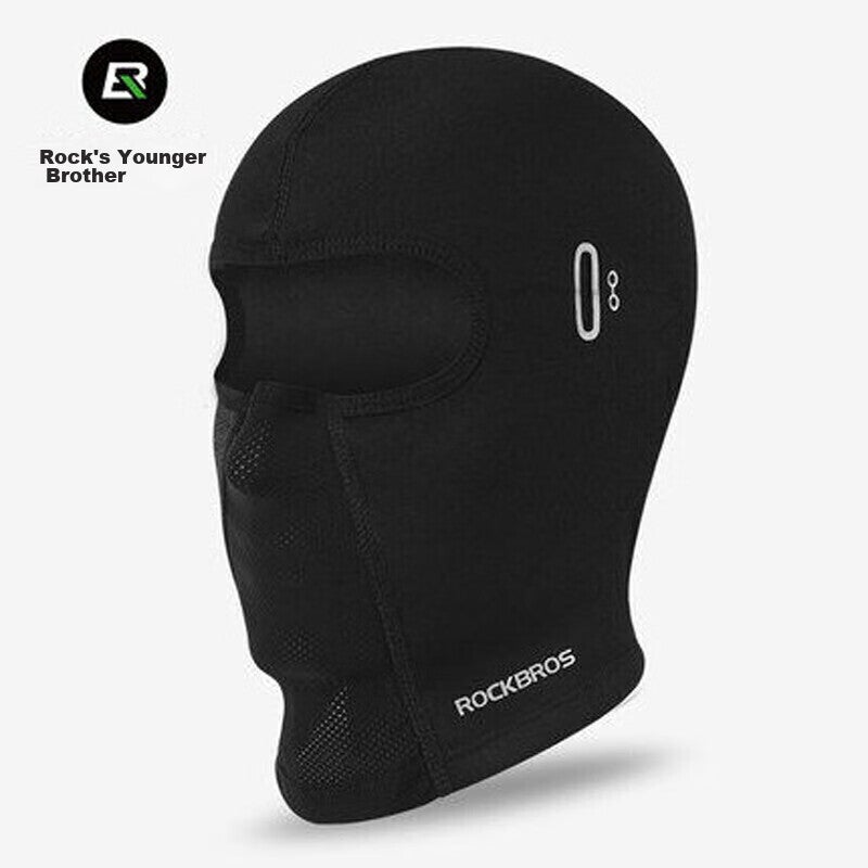 ROCKBROS , Autumn And Winter Warm Face Mask, Fleece Full-Face Motorcycle Balaclava, Outdoor Windproof Riding Neck Gaiter for Men And Women, Deep Black - Image 1