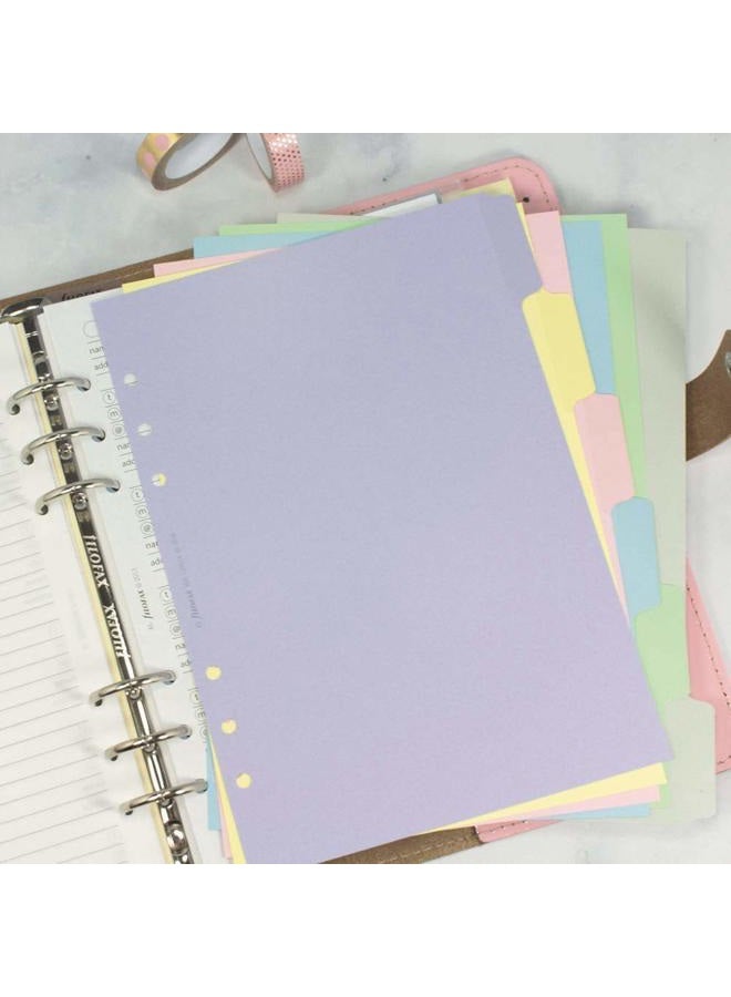 FILOFAX B1326144، إعادة تعبئة منظم فهرس بـ 6 علامات، حجم A5، ألوان باستيل، فارغ - Image 3
