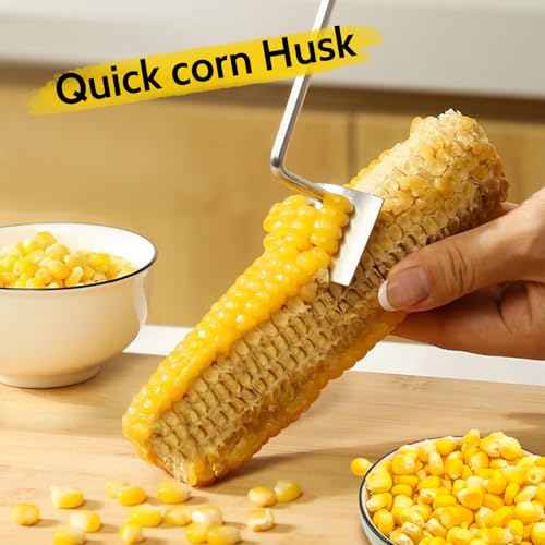 Thcbme Stainless Steel Corn Peeler & Stripper - Long Handle, 2 Pcs - Home & Outdoor Dining - Image 2