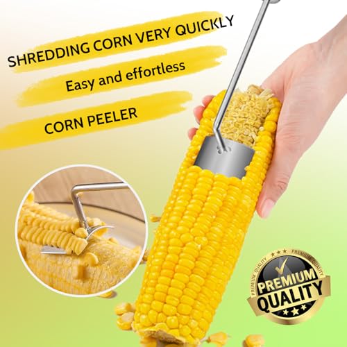 Thcbme Stainless Steel Corn Peeler & Stripper - Long Handle, 2 Pcs - Home & Outdoor Dining - Image 5