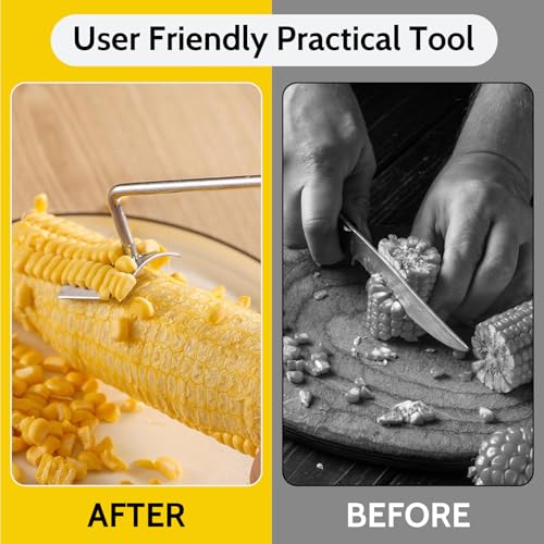Thcbme Stainless Steel Corn Peeler & Stripper - Long Handle, 2 Pcs - Home & Outdoor Dining - Image 3