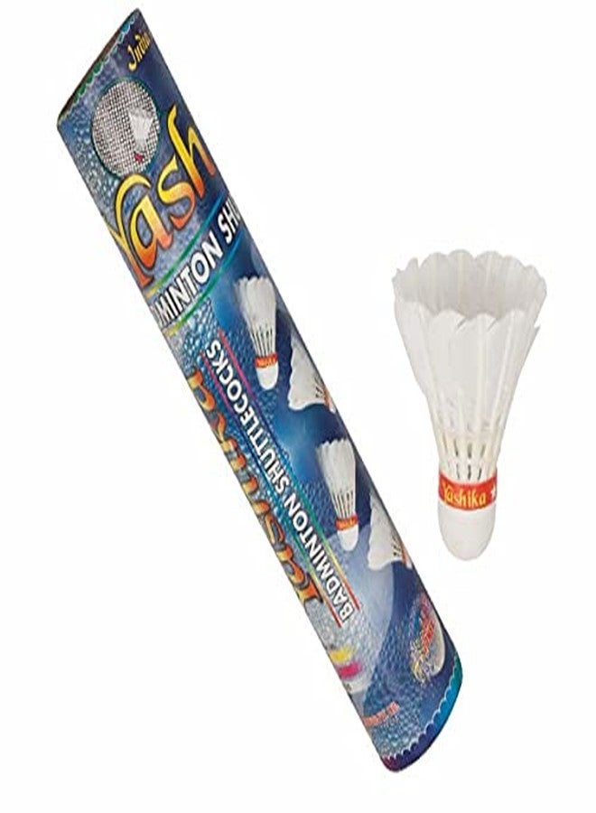 Jonex JJ Jonex Feather Shuttle Cock (Pack of 6), White, M, Durable Nylon Shuttlecocks for Recreational Play - Image 2