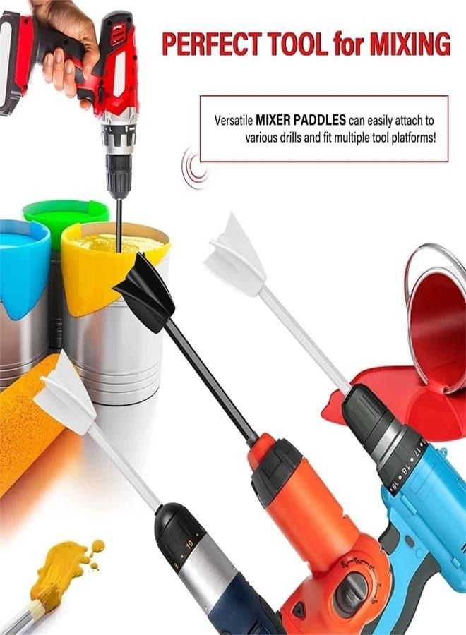 4 Pcs Resin Mixer Paddles for Resin Drill, Epoxy Mixer Attachment for Drill, Paint Mixer/Paint Stirrer for Mixing Resin, Epoxy, Silicone Molds  - Image 3