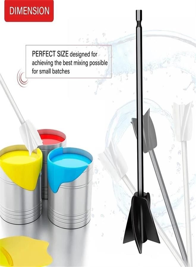 4 Pcs Resin Mixer Paddles for Resin Drill, Epoxy Mixer Attachment for Drill, Paint Mixer/Paint Stirrer for Mixing Resin, Epoxy, Silicone Molds  - Image 4