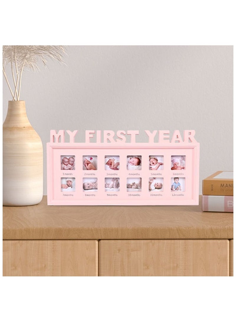 First Year Baby Picture Frame 12 Months Milestone Photo Frames Album Gifts  - Image 3