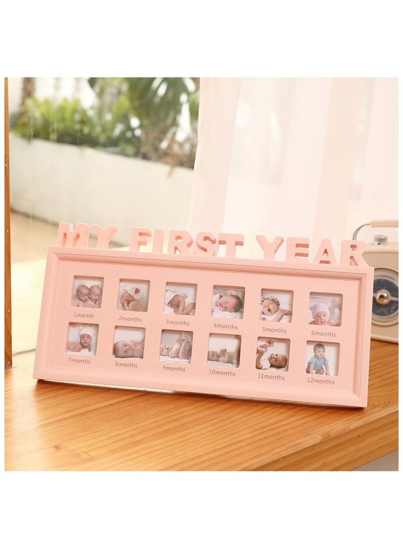 First Year Baby Picture Frame 12 Months Milestone Photo Frames Album Gifts  - Image 4
