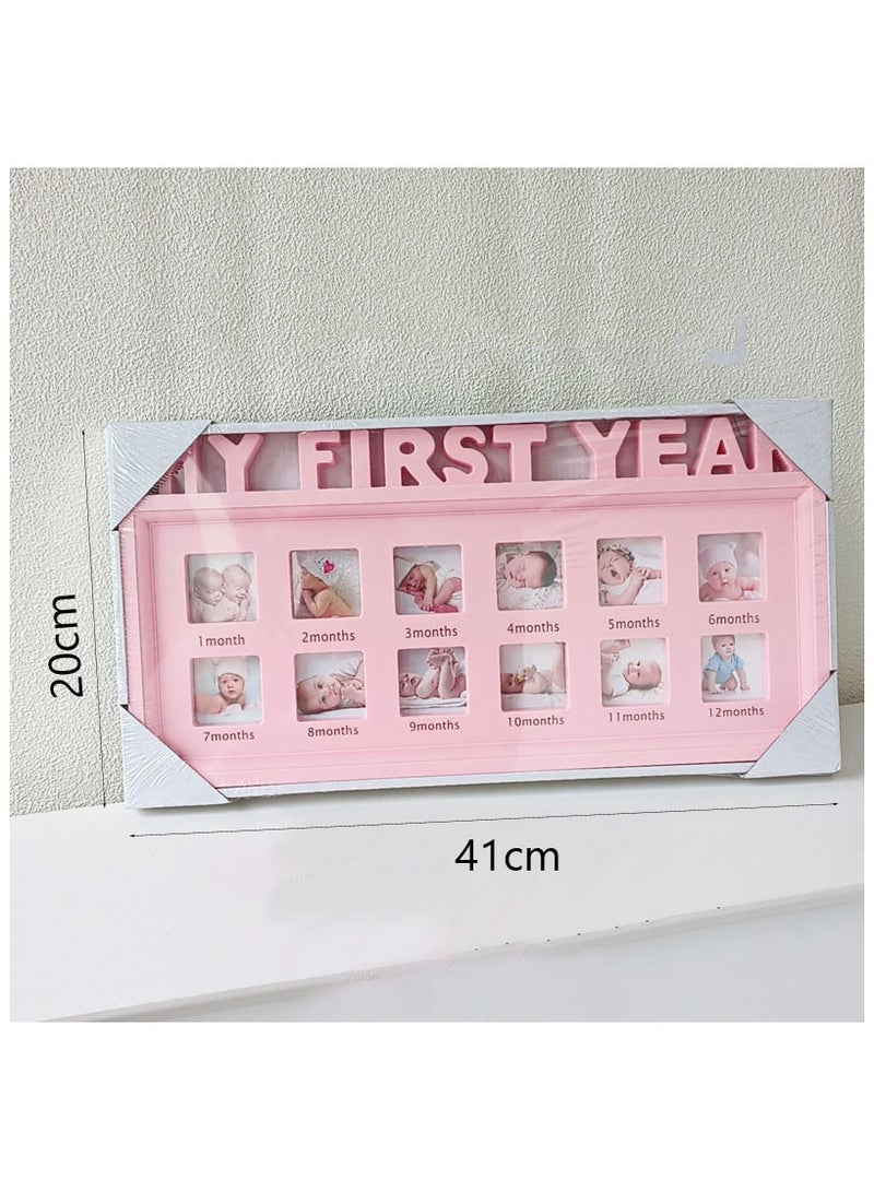 First Year Baby Picture Frame 12 Months Milestone Photo Frames Album Gifts  - Image 2