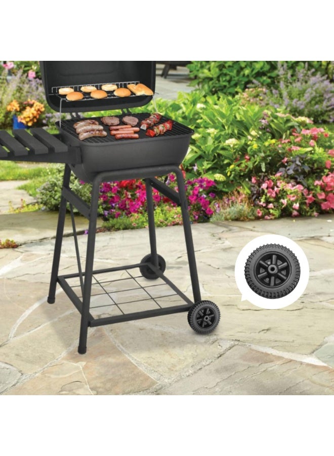 KISSUN 6 Inch BBQ Wheel Replacement Parts, 2 Pieces Multifunctional Plastic Grill Wheels, Black Plastic Grill Wheel Replacement for Charbroil Gas Grills, Oven Wheels for Outdoor BBQ Parties - Image 5