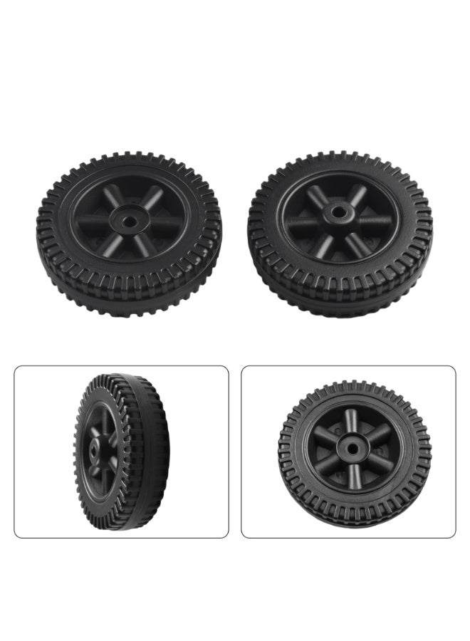 KISSUN 6 Inch BBQ Wheel Replacement Parts, 2 Pieces Multifunctional Plastic Grill Wheels, Black Plastic Grill Wheel Replacement for Charbroil Gas Grills, Oven Wheels for Outdoor BBQ Parties - Image 3