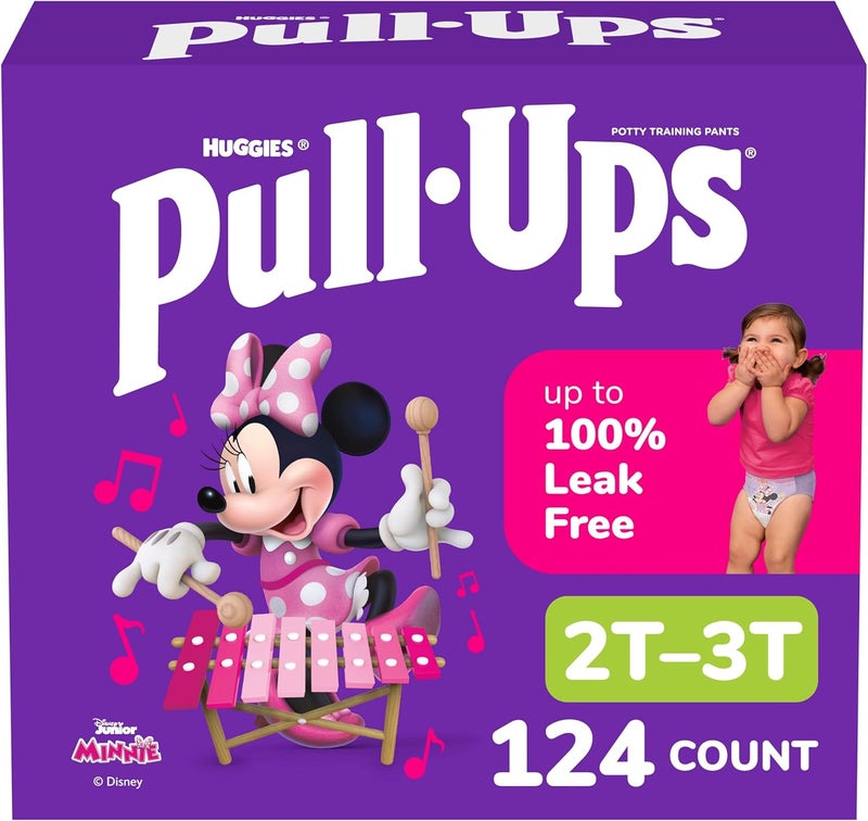 Pull-Ups Girls' Potty Training Pants, 2T-3T (16-34 lbs), 124 Count - Image 1