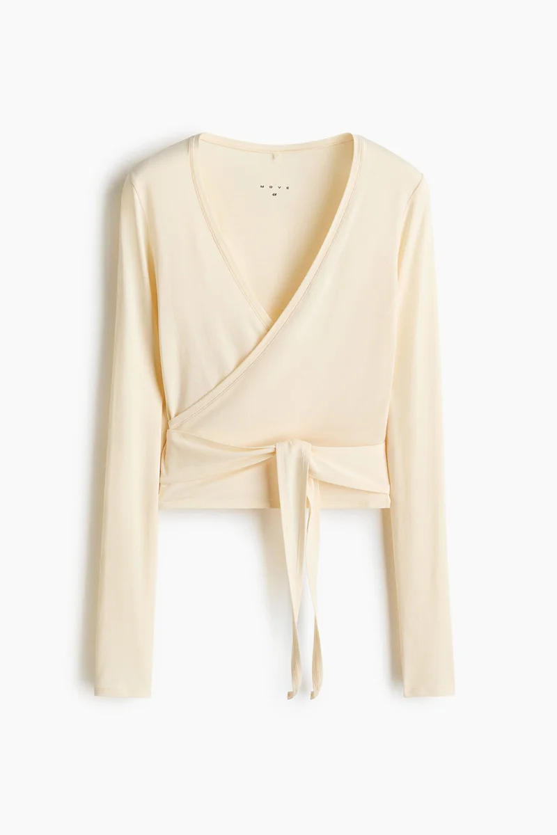H&M Sports wrap top in modal