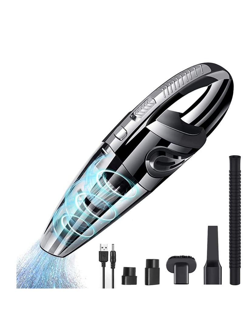 Captaintech Handheld Vacuums, Wet and Dry Cleaner 120W 6000Pa Strong Suction, 2200mAh Up to 30 Mins Car Rechargeable, Portable for Home, Pet, and Office  - Image 1