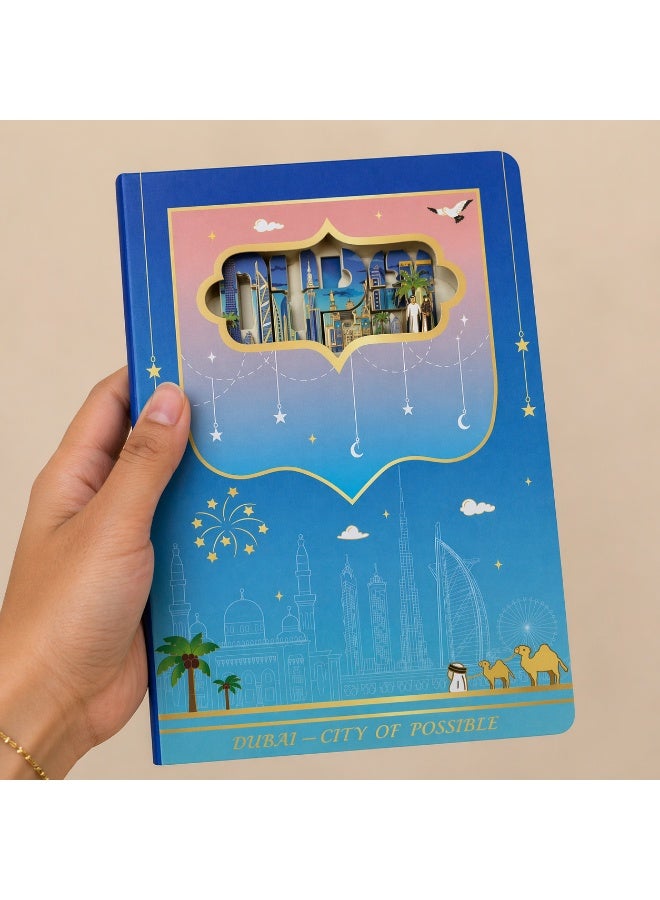 Dubai Word 3D Papercut Notebook – UAE Souvenir Gift - Image 2