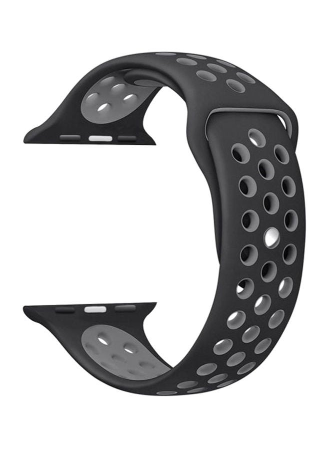 NIBEMINENT Replacement Smart Watch Band For Apple Black/Grey