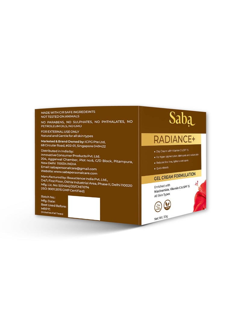 Saba Kombucha Saba Radiance Day Cream with Niacinamide Vitamin C SPF 15 50g  - Image 4
