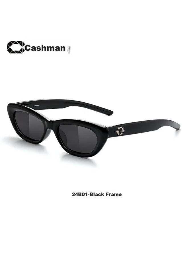 Caxman Gm Cat Eye Sungl For Men And Women, Suitable For Square And Round Faces, Narrow Frame, Uv Protection, Polarized, Slimming Effect, Premium Style Eyewear - Image 2
