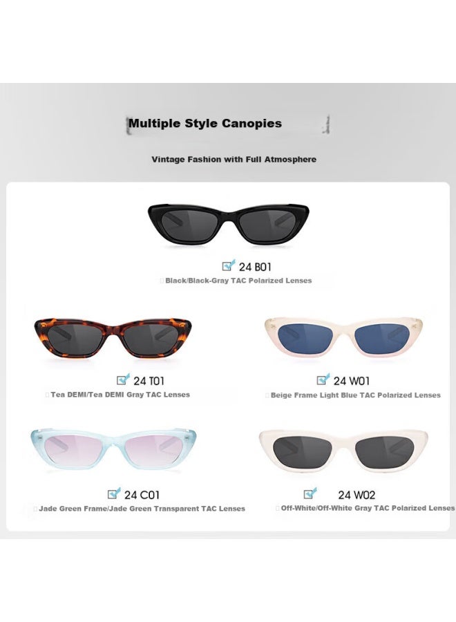 Caxman Gm Cat Eye Sungl For Men And Women, Suitable For Square And Round Faces, Narrow Frame, Uv Protection, Polarized, Slimming Effect, Premium Style Eyewear - Image 1