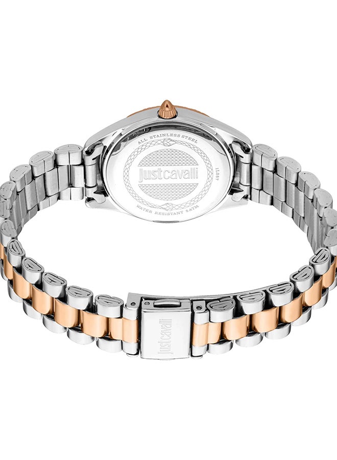 Just Cavalli جست كافالي ليدي باكنترو JC1L267M0105 - ساعة كوارتز أنثوية من الفولاذ المقاوم للصدأ 3 عقارب - Image 3
