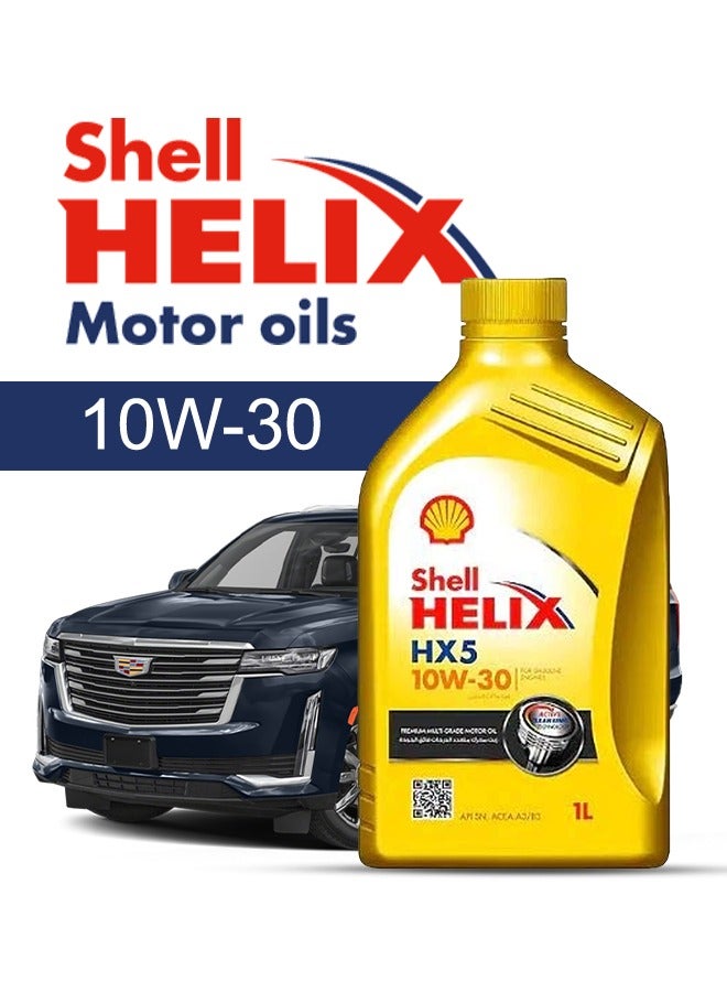 شل زيت محرك سيارة كاديلاك، اسكاليد 2013 - 2007 - لزوجة 10w30 شل هيلكس 6 لتر، مع فلتر زيت المحرك - 2007 2008 2009 2010 2011 2012 2013
