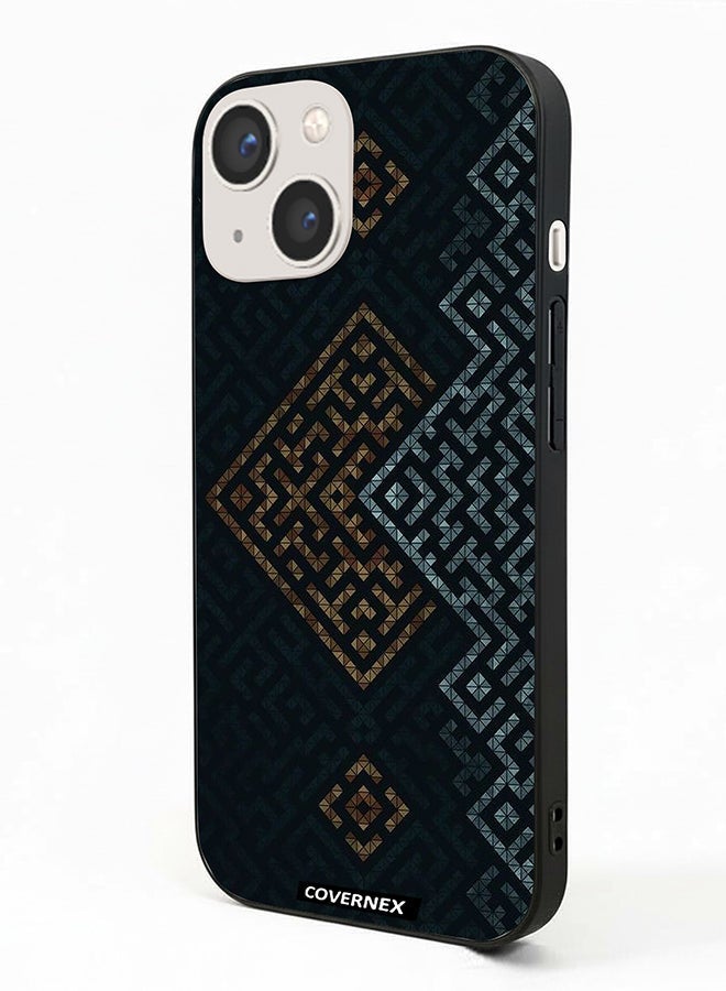 Covernex غطاء حماية لجهاز آبل آيفون 13 ميني مزخرف بنمط هندسي متعدد الطبقات - Image 1