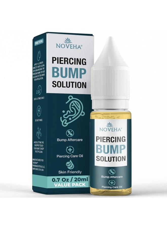 NOVEHA Piercing Bump Solution for Keloid Reduction | Soothing Solution Tea Tree Oil Formula for Scars & Keloid Bump Removal | Safe & Natural Piercing Aftercare Skin Recovery for Face & Body | 20 ml - Image 1