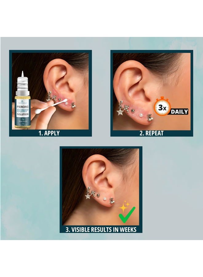 NOVEHA Piercing Bump Solution for Keloid Reduction | Soothing Solution Tea Tree Oil Formula for Scars & Keloid Bump Removal | Safe & Natural Piercing Aftercare Skin Recovery for Face & Body | 20 ml - Image 5