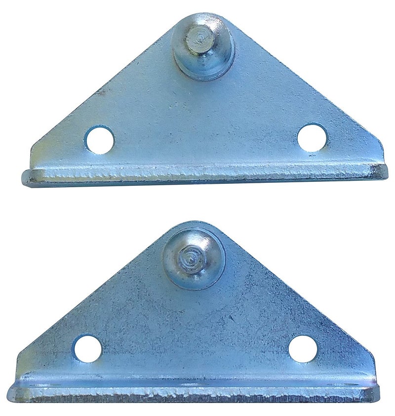 JQuad Angled Lift Support Bracket Inside Mount - Zinc Plated 10 Gauge Steel - 10mm Ball Stud - Gas Strut Mounting Brackets - Gas Shock Lid Strut Prop Spring Mount - Image 2