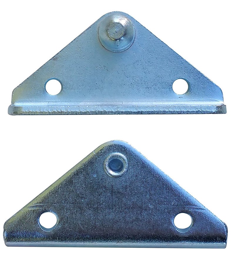 JQuad Angled Lift Support Bracket Inside Mount - Zinc Plated 10 Gauge Steel - 10mm Ball Stud - Gas Strut Mounting Brackets - Gas Shock Lid Strut Prop Spring Mount - Image 1