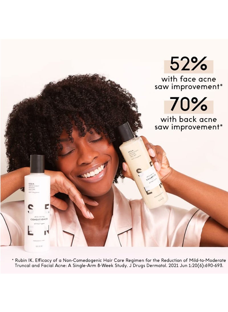 SEEN Shampoo, Fragrance Free - Non-Comedogenic & Hair Shampoo- Dermatologist-Developed - Safe for Sensitive, Eczema & Acne Prone Skin - Image 1