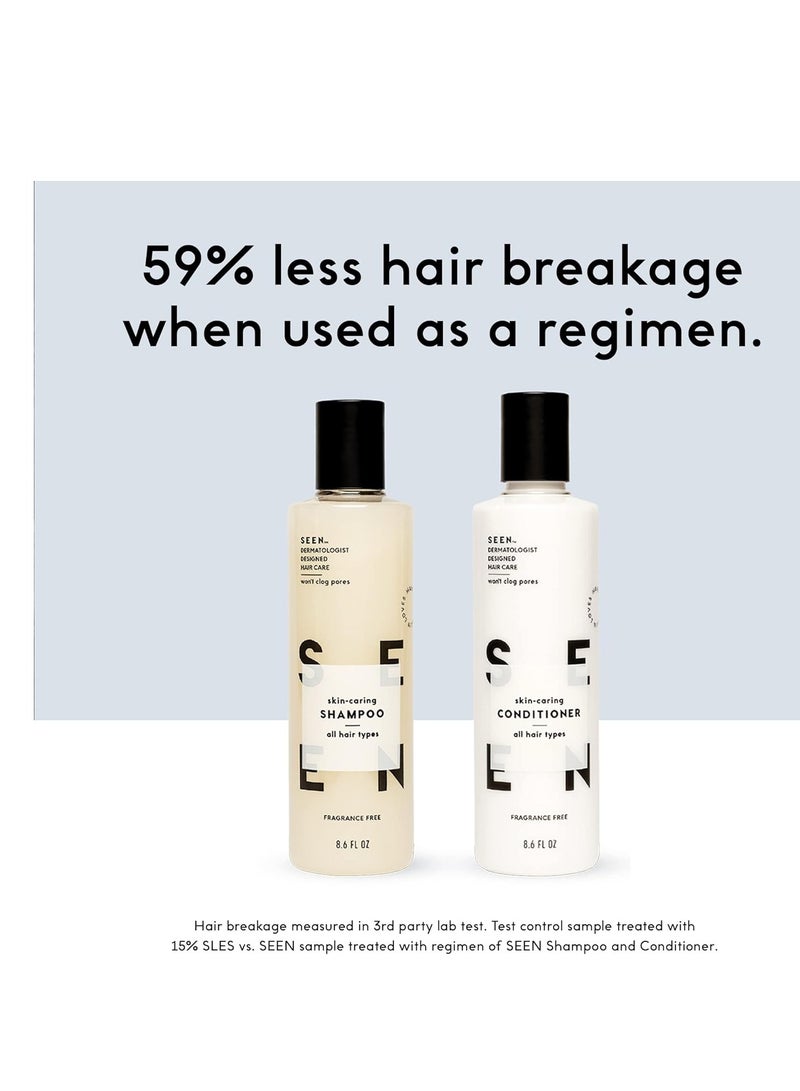 SEEN Shampoo, Fragrance Free - Non-Comedogenic & Hair Shampoo- Dermatologist-Developed - Safe for Sensitive, Eczema & Acne Prone Skin - Image 2