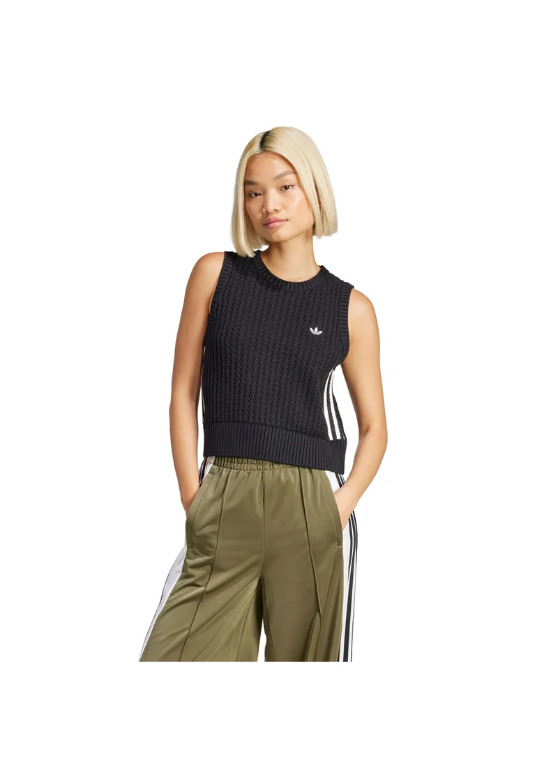 اديداس adidas KNITTED VEST Black Originals Women JACKETS