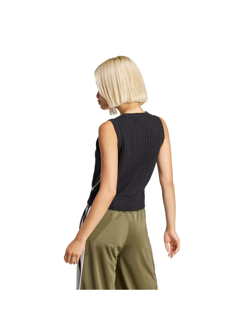 اديداس adidas KNITTED VEST Black Originals Women JACKETS