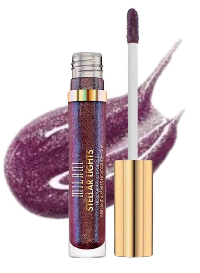 Milani Stellar Lights Holographic Lip Gloss #06: Kaleidoscopic Purple – High-Shine, Multi-Dimensional Finish | Lightweight, Non-Sticky Formula | 6ml - Image 1