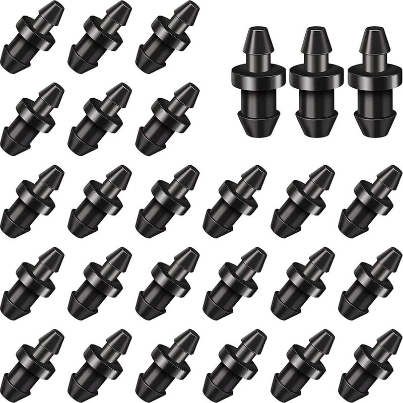 ROZESAZZ 60 Pieces Drip Irrigation 1/4" Barbed Tubing End Plugs,Barbed Connectors End Cap for Drip or Sprinkler Systems - Image 1