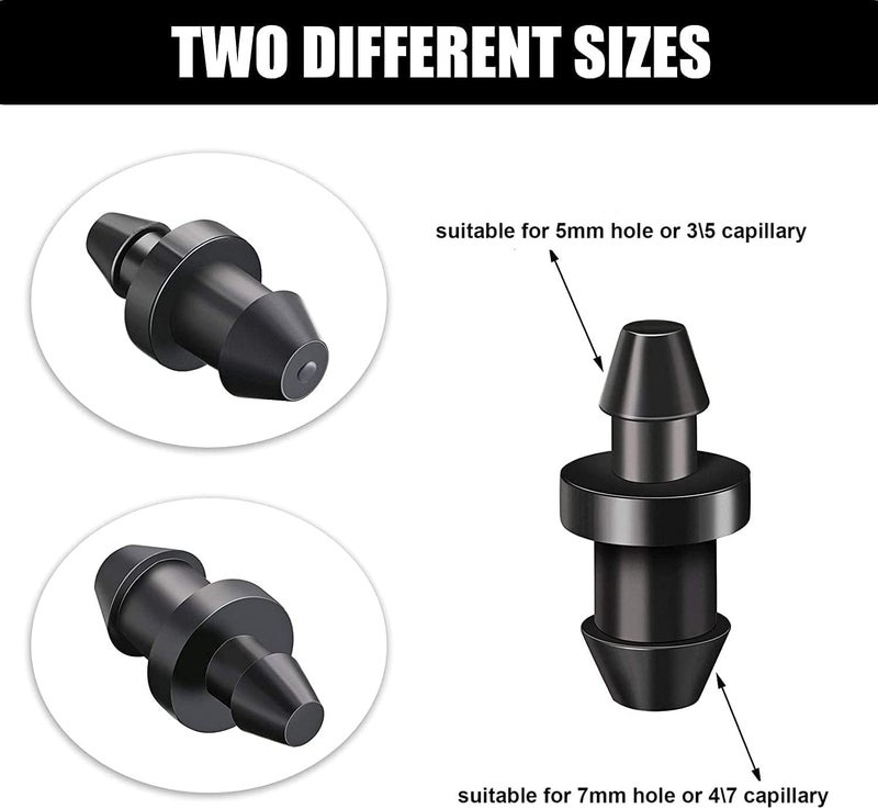ROZESAZZ 60 Pieces Drip Irrigation 1/4" Barbed Tubing End Plugs,Barbed Connectors End Cap for Drip or Sprinkler Systems - Image 2