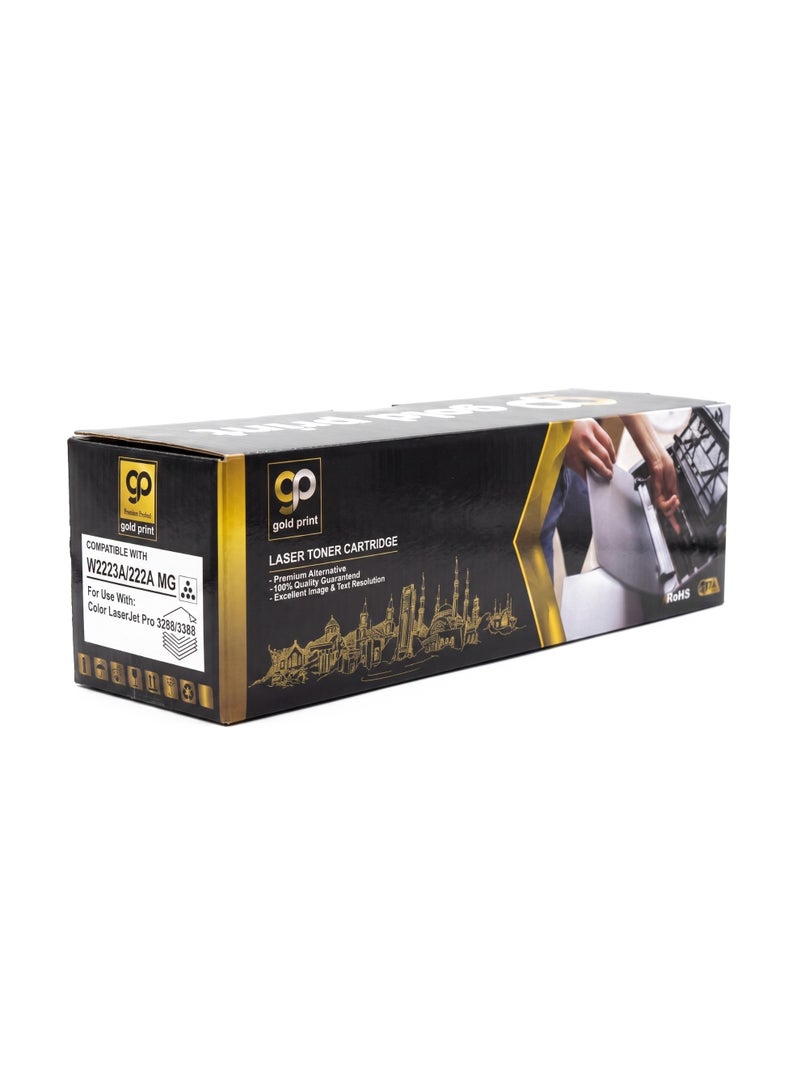 طباعة الذهب Gold Print Premium Toner Cartridge W2223A/222A Magenta Compatible For HP Color LaserJet Pro 3288, 33, Toner: Refined toner is infinitely close to original toner to achieve high color printing. - Image 1