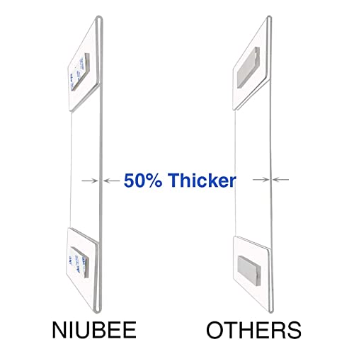 Niubee 8x10 inch Wall Mount Acrylic Sign Holder with Double Sided Tape Adhesive for Office, Home, Store, Restaurant, No Drilling -Horizontal (6 Pack) - Image 3