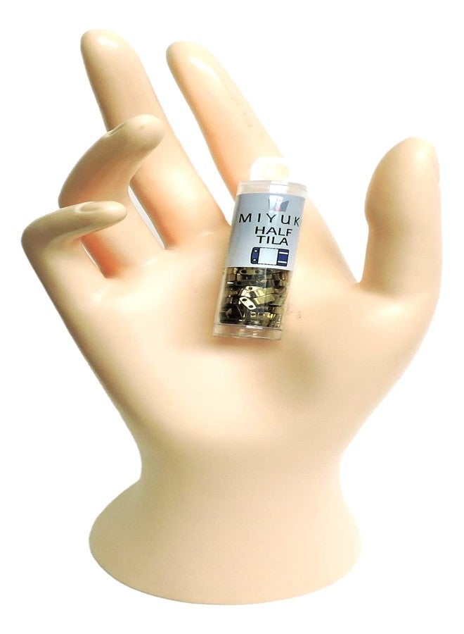 Miyuki Half Tila 2 Hole Rectangle Beads 5x2.3mm - Dark Bronze 7.8 Grams - Image 2