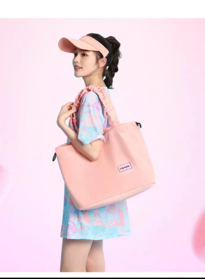 YUKE Pink fitness bag with dry wet separation swimming bag - Image 2