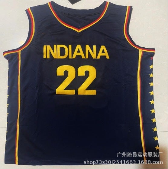 Generic Iowa Basketball Jersey 22 Kate Clark Embroidered Sportswear Iowa 22 dark blue