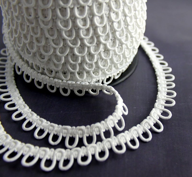 Nakpunar Nakpunar 12 White Elastic Button Loops  Adjacent  - Image 1