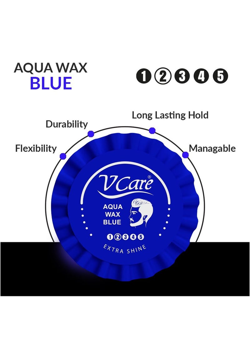 VCare - Vcare Aqua Hair Wax Blue - "Extra Shine and Glamour with Every Use, Non Greasy" 150ml - Image 1