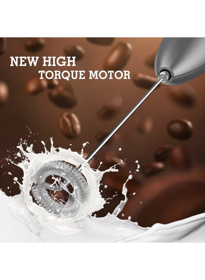 SIMPLETASTE SIMPLETaste Milk Frother Handheld Battery Operated Electric Foam Maker Drink Mixer with Stainless Steel Whisk and Stand for Cappuccino Bulletproof Coffee Latte  - Image 2